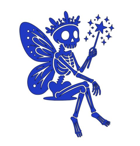 Skeleton Fairy Vinyl Decal Sticker Halloween Horror Metaphysical