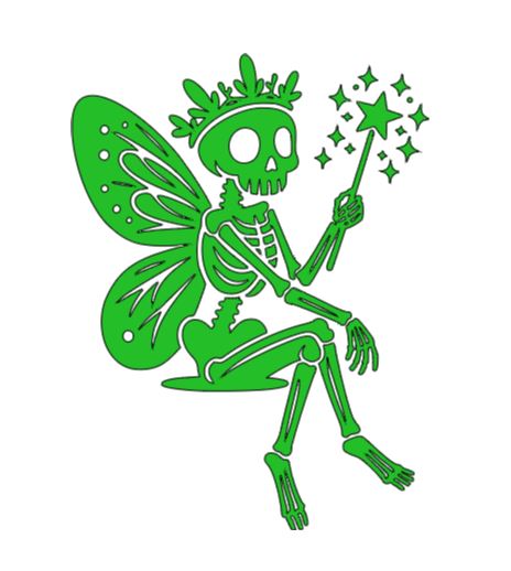 Skeleton Fairy Vinyl Decal Sticker Halloween Horror Metaphysical