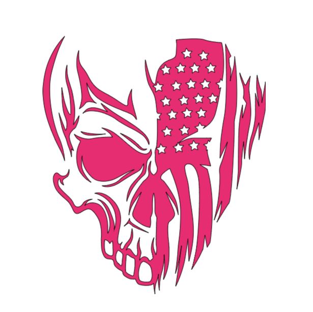 Flag Skull Vinyl Decal Sticker Halloween Horror Metaphysical