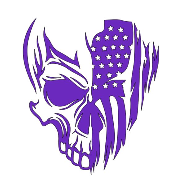 Flag Skull Vinyl Decal Sticker Halloween Horror Metaphysical