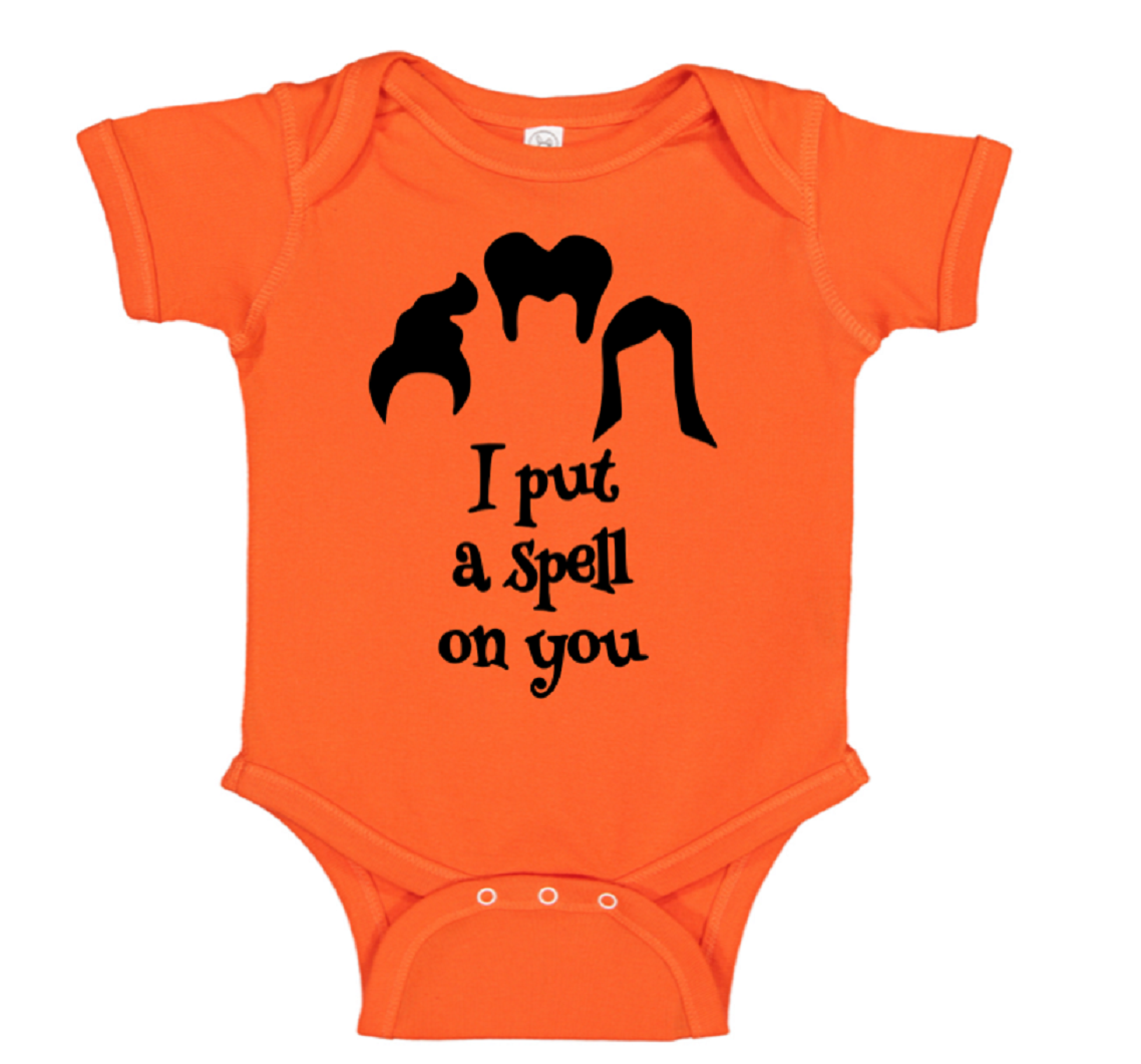 I Put a Spell on You Hocus Pocus Childrens Bodysuit Newborn 24 Months Horror Halloween