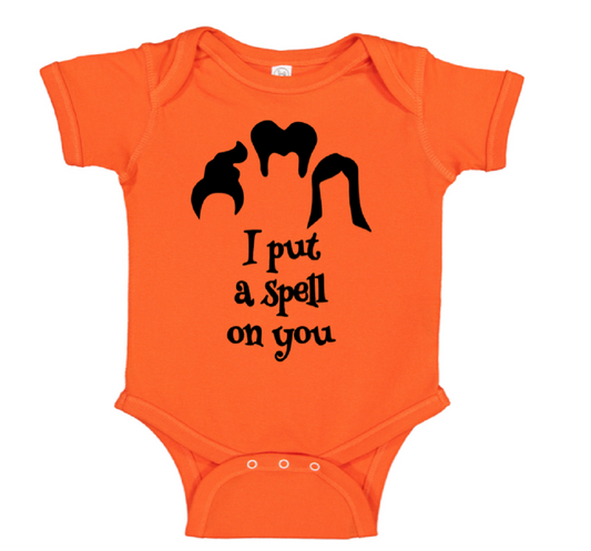 I Put a Spell on You Hocus Pocus Childrens Bodysuit Newborn 24 Months Horror Halloween