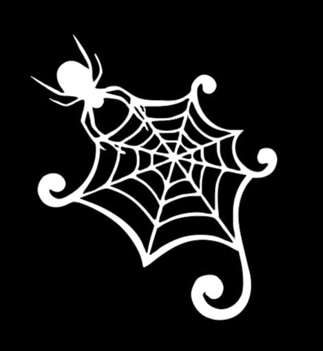 Spider Web Vinyl Decal Sticker Halloween Horror Metaphysical