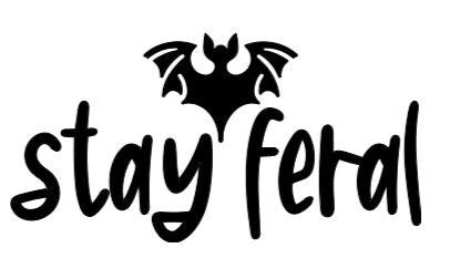Stay Feral Bat Vinyl Decal Sticker Halloween Horror Metaphysical