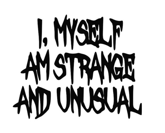 Strange and Unusual Beetlejuice Vinyl Decal Sticker Halloween Horror Metaphysical