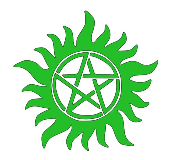 Supernatural Anti Possession Symbol Vinyl Decal Sticker Halloween Horror Metaphysical