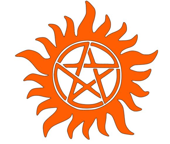Supernatural Anti Possession Symbol Vinyl Decal Sticker Halloween Horror Metaphysical