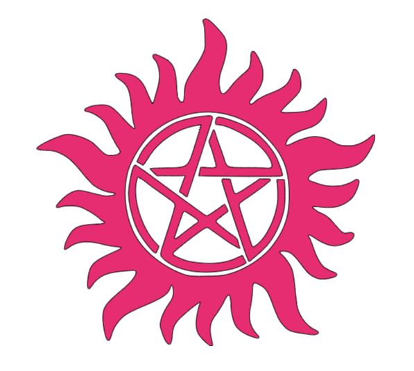 Supernatural Anti Possession Symbol Vinyl Decal Sticker Halloween Horror Metaphysical