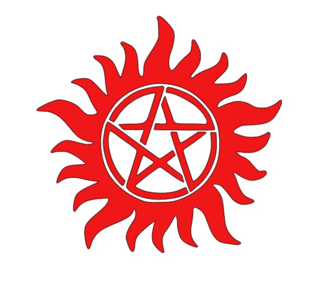 Supernatural Anti Possession Symbol Vinyl Decal Sticker Halloween Horror Metaphysical