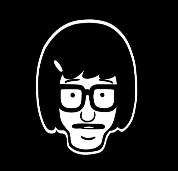 Tina Bob's Burgers Vinyl Decal Sticker Halloween Horror