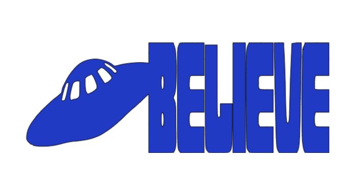 UFO Believe Alien Vinyl Decal Sticker Halloween Horror Metaphysical