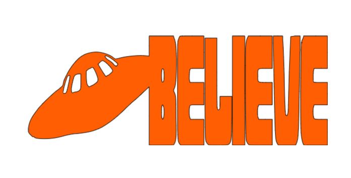 UFO Believe Alien Vinyl Decal Sticker Halloween Horror Metaphysical