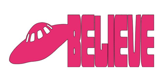 UFO Believe Alien Vinyl Decal Sticker Halloween Horror Metaphysical