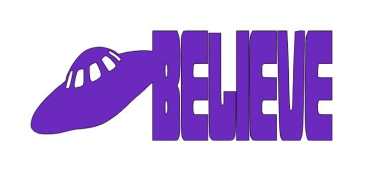 UFO Believe Alien Vinyl Decal Sticker Halloween Horror Metaphysical