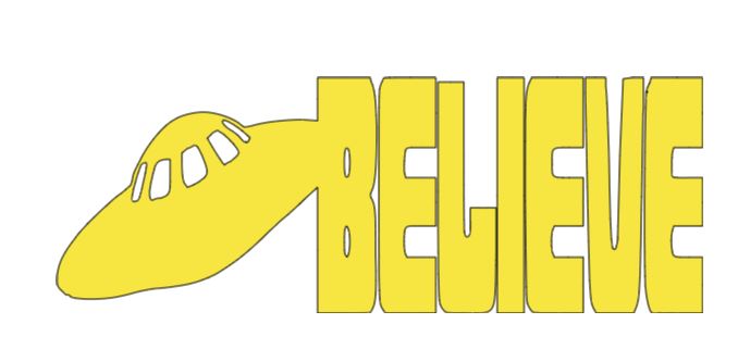 UFO Believe Alien Vinyl Decal Sticker Halloween Horror Metaphysical