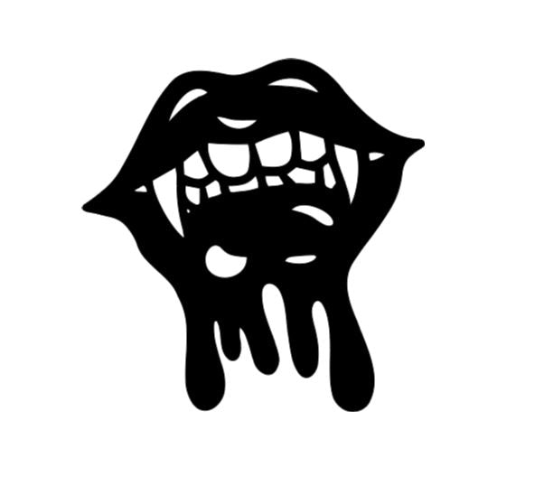 Vampire Lips Vinyl Decal Sticker Halloween Horror Metaphysical