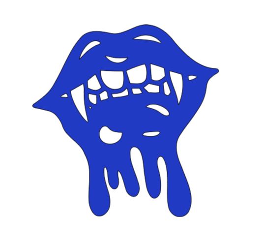 Vampire Lips Vinyl Decal Sticker Halloween Horror Metaphysical
