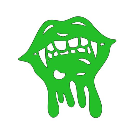 Vampire Lips Vinyl Decal Sticker Halloween Horror Metaphysical