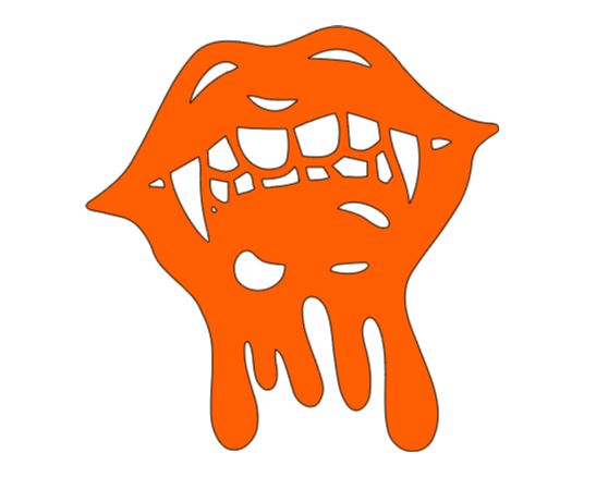 Vampire Lips Vinyl Decal Sticker Halloween Horror Metaphysical