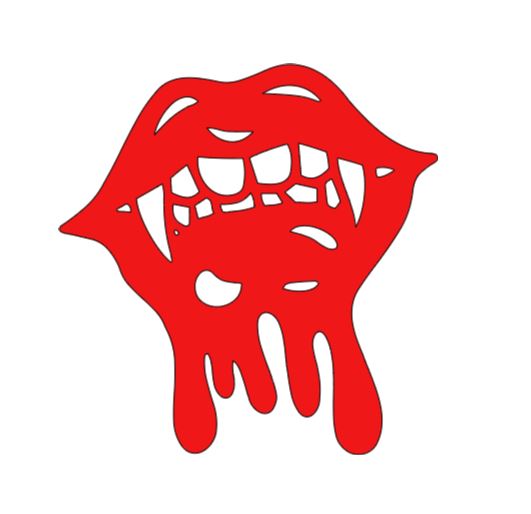 Vampire Lips Vinyl Decal Sticker Halloween Horror Metaphysical