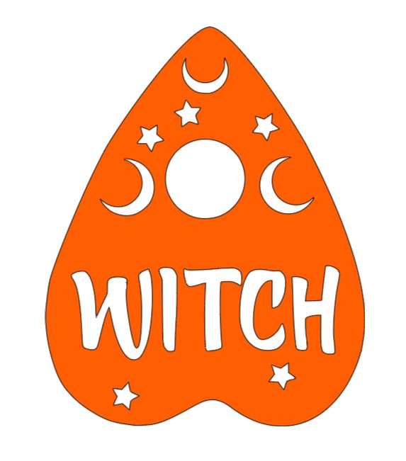 Witch Planchette Vinyl Decal Sticker Halloween Horror Metaphysical