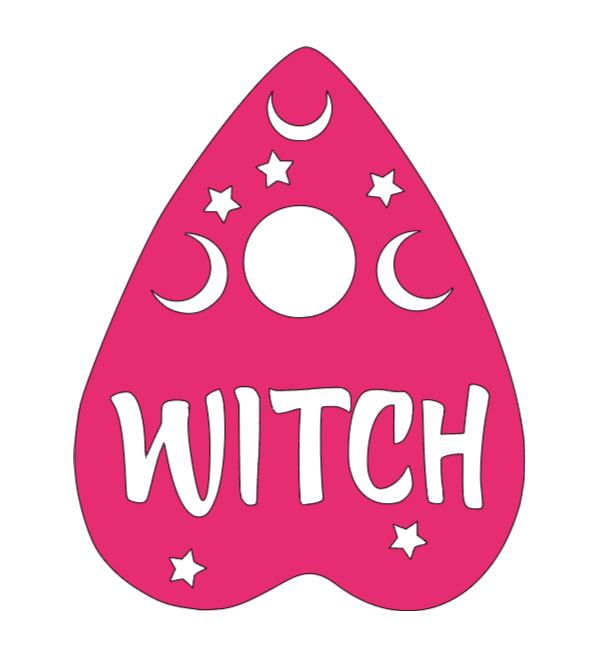 Witch Planchette Vinyl Decal Sticker Halloween Horror Metaphysical
