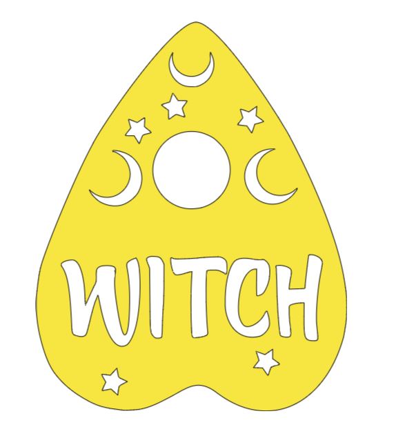 Witch Planchette Vinyl Decal Sticker Halloween Horror Metaphysical