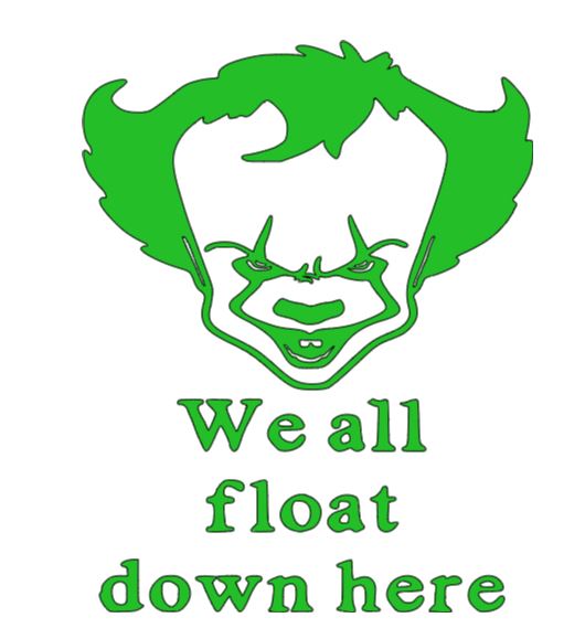We all Float Down Here It Pennywise Vinyl Decal Sticker Halloween Horror Metaphysical