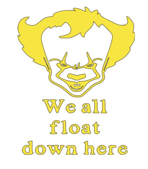 We all Float Down Here It Pennywise Vinyl Decal Sticker Halloween Horror Metaphysical