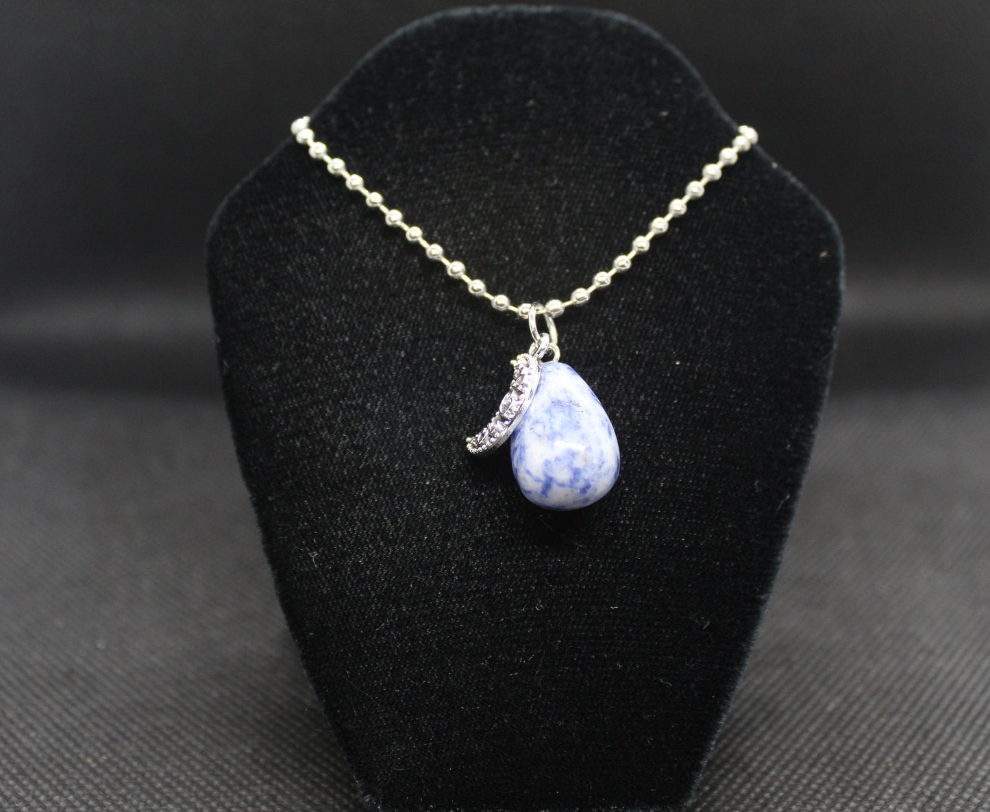 Sodalite Moon Necklace Crystal Witch Witchy Jewelry Witchcraft Wicca Wiccan Pagan Metaphysical