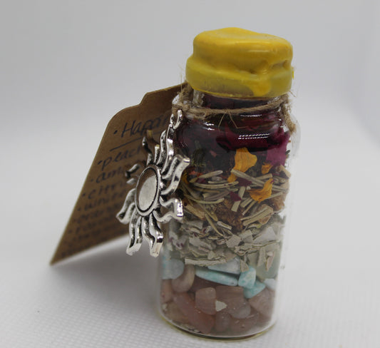 Happiness Happy Spell Jar Witch Witchy Witchcraft Wicca Wiccan Pagan Metaphysical