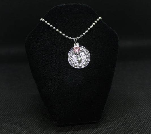Pink Mother Goddess Moon Phase Necklace Crystal Witch Witchy Jewelry Witchcraft Wicca Wiccan Pagan Metaphysical