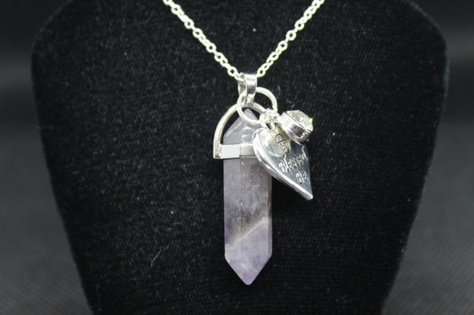 Amethyst Blessed Be Necklace Crystal Witch Witchy Jewelry Witchcraft Wicca Wiccan Pagan Metaphysical